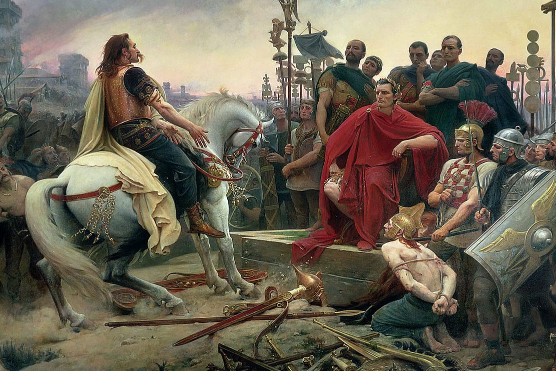 The surrender of Vercingetorix